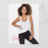 Handtekening Briefkaart QR Code Actor Model Promo (Voorkant)