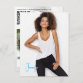 Handtekening Briefkaart QR Code Actor Model Promo  (Voorkant / Achterkant)