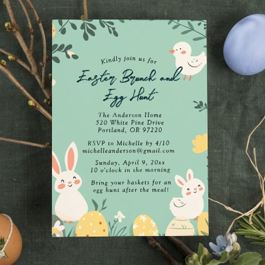 Handtekening Brunch en Easter Egg Hunt Kaart