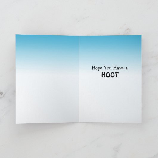 Handtekening Cartoon eigenaar Halloween Greetings Feestdagen Kaart (Binnen)