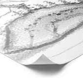 Handtekening Chinese stijllandschap Poster (Hoek)