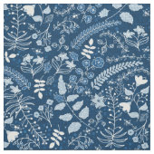 Handtekening Classic Blue Boho Flowers Stof (Swatch)