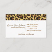 Handtekening Classic Leopard Print Rockabilly Patr Visitekaartje (Achterkant)