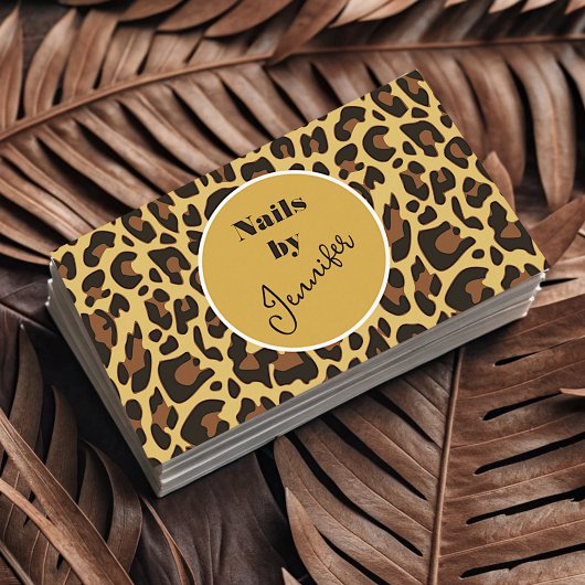 Handtekening Classic Leopard Print Rockabilly Patr Visitekaartje