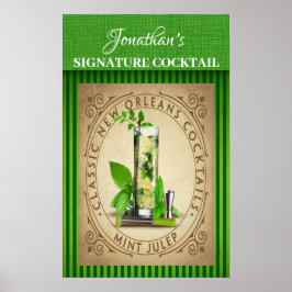  handtekening Cocktail Poster