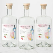 Handtekening Cocktail Recept Bruiloft Favor Label Likeurfles Etiket (Flessen)
