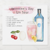 Handtekening Cocktail Recept Bruiloft Favor Label Likeurfles Etiket (Enkel label)