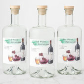 Handtekening Cocktail Recept Bruiloft Favor Label Likeurfles Etiket (Flessen)
