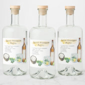 Handtekening Cocktail Recept Bruiloft Favor Label Likeurfles Etiket (Flessen)