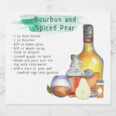 Handtekening Cocktail Recept Bruiloft Favor Label Likeurfles Etiket (Enkel label)