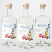 Handtekening Cocktail Recept Bruiloft Favor Label Likeurfles Etiket (Flessen)