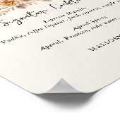 Handtekening Cocktails en bloemen Neutraal Trouwen Poster (Hoek)