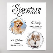 Handtekening Cocktails Pet Wedding Drink Dog Bar Poster (Voorkant)