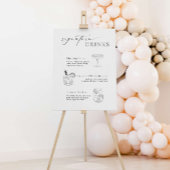 Handtekening Cocktails Teken met Drink Illustratie Poster