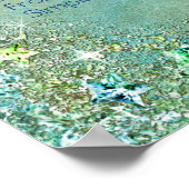 Handtekening Cocktails Tropical Blue Glitter Poster (Hoek)