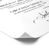 Handtekening Cocktails Zwarte Script Poster (Hoek)
