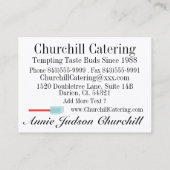 Handtekening Collectie Kateraar/Bakkerij Business Visitekaartje (Achterkant)