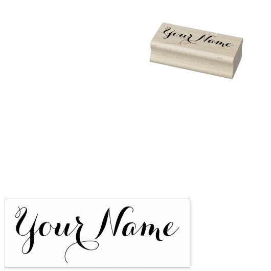 Handtekening Cute Naam Rubberstempel (Gestempeld)