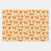 Handtekening Cute Red Fox Pattern-cadeau Inpakpapier Vel (Voorkant 2)
