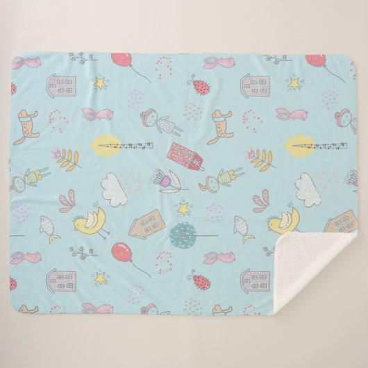 Handtekening Cute Stuff ID360 Sherpa Deken (Voorkant (horizontaal))