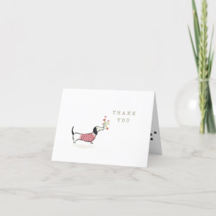 Handtekening Dachshund Dank je wel Bedankkaart