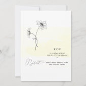 Handtekening Daisy Yellow Vrijgezellenfeest Kaart (Achterkant)