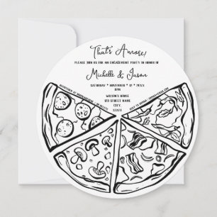 Handtekening Dat is Amore Pizza Italiaans Verlovin Kaart