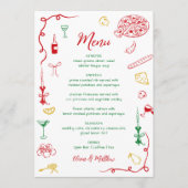 Handtekening dat is Amore Vrijgezellenfeest Menu (Voorkant)