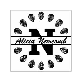 Handtekening, diamanten en monogram zelfinktende stempel