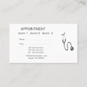 Handtekening Doctor Nurse Noodstethoscoop Afsprakenkaartje (Achterkant)