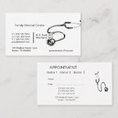 Handtekening Doctor Nurse Noodstethoscoop Afsprakenkaartje (Voorkant / Achterkant)