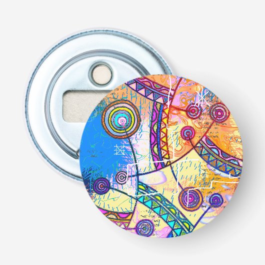 Handtekening door EDDArt - Dream-schaal 1 Button Flesopener (Voorkant)