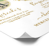 Handtekening Dranken Aangepaste Foto Gouden Trouwb Poster (Hoek)