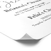 Handtekening Dranken Elegant Eenvoudig Calligrafie Poster (Hoek)