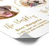 Handtekening Dranken Elegant Goud 3 Foto Hond Trou Poster (Hoek)