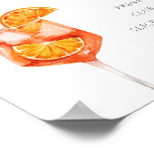 Handtekening drankje Aperol Bruidsfeest Bord Poster (Hoek)
