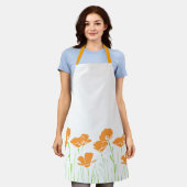 Handtekening Drawn California Poppies Schort (Gedragen)