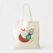 Handtekening Drawn Fruits Canvas tas (Voorkant)