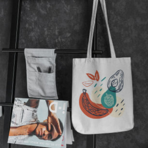 Handtekening Drawn Fruits Canvas tas