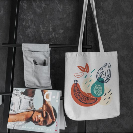 Handtekening Drawn Fruits Canvas tas