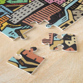 Handtekening Drawn Map van New York City Legpuzzel (Zijkant)