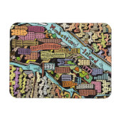 Handtekening Drawn Map van New York City Magneet (Horizontaal)