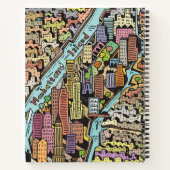 Handtekening Drawn Map van New York City Notitieboek (Achterkant)