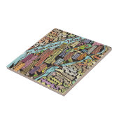 Handtekening Drawn Map van New York City Tegeltje (Zijkant)