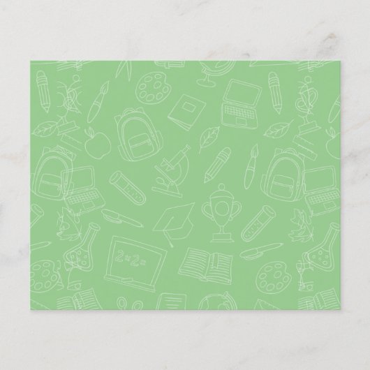 Handtekening Drawn School Supply Pattern (Voorkant)