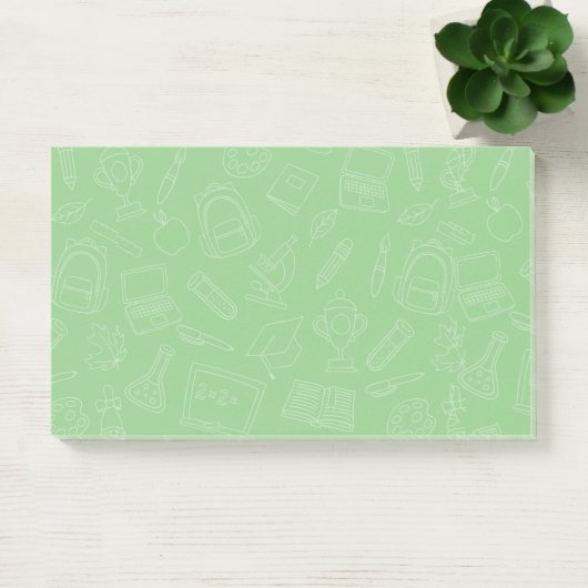 Handtekening Drawn School Supply Pattern Post-it® Notes (Kantoor)