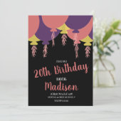 Handtekening drijvende ballon elke leeftijd kaart (Staand voorkant)