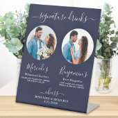 Handtekening Drink Aangepaste foto nasie blauwe br Reclamebord Met Voetstuk