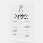 Handtekening Drink Bar Menu Acryl Teken Acryl Bord (Hoek)