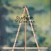 Handtekening Drink Bar Menu Acryl Teken Bord (Neutraal)